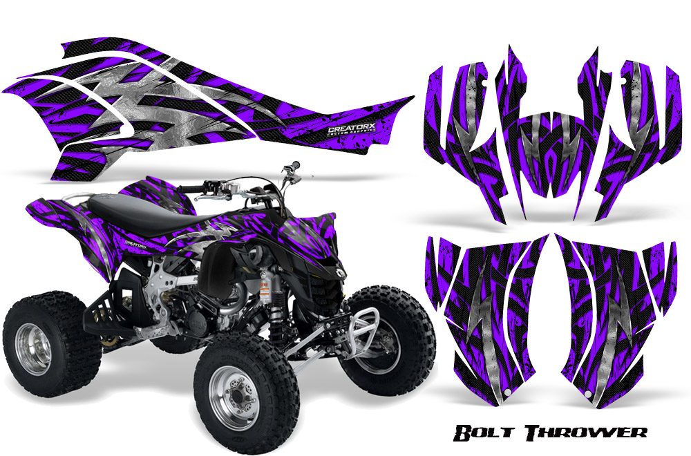 Can-Am DS450 Graphics Kit Bolt Thrower Purple